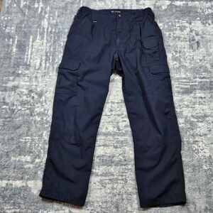 5.11 Tactical Pants Mens 34x32 Navy Blue Ripstop Cargo Workwear Utility Outdoor